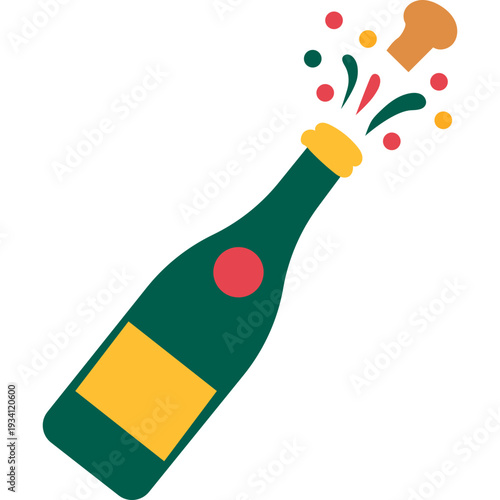 Champagne Bottle Popping Cork