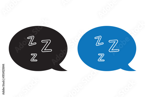 Set of zzz symbol. Sleeping zzz symbol. Dream and sleep concept icon representing relaxation and bedtime.