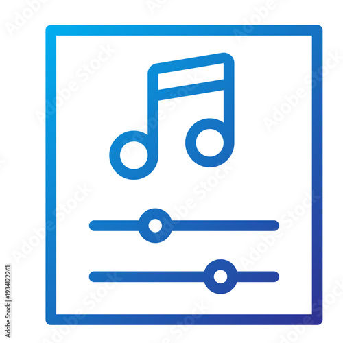 Audio Settings Line Gradient Icon