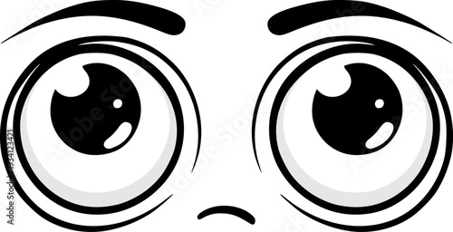 Design of big eyes looking draw