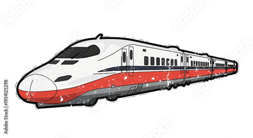Modern High-Speed Train Illustration
