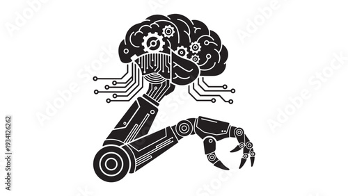 Biomechatronic robotic arm with neural network overlay illustrating AI-driven prosthetic innovation, medtech R&D investment and commercialization strategy for assistive devices