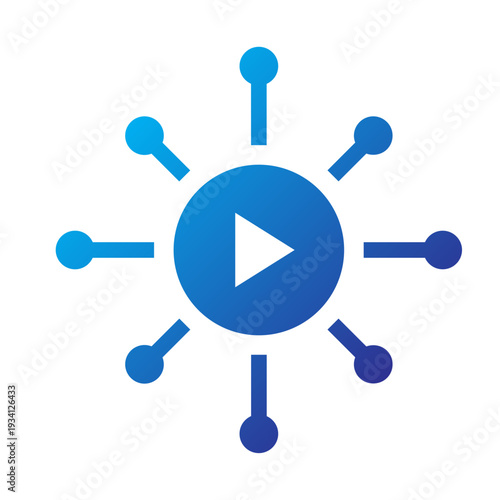 Media Distribution Solid Gradient Icon