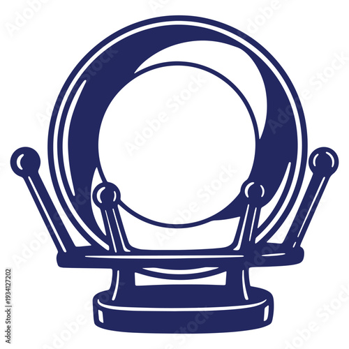 Mystical Crystal Ball Illustration for Divination and Fortune Telling in a Modern Graphic Style with Predictions