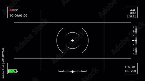 Wallpaper Mural Camcorder interface overlay with alpha channel. 4k animation Torontodigital.ca