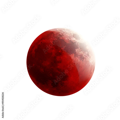 Gothic red moon silhouette vector for occult aesthetic
