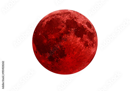 Blood moon lunar eclipse graphic with stars and cosmos