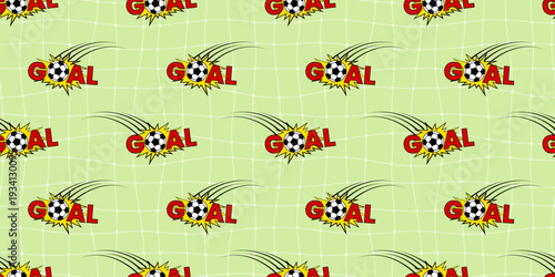 Soccer goal seamless football ball pattern with american texture for a sport vector design, and this boy doodle print gingham border features a cute hexagon background. World Cup kids wallpaper