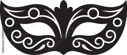 Black and white venetian masquerade mask venetian mask