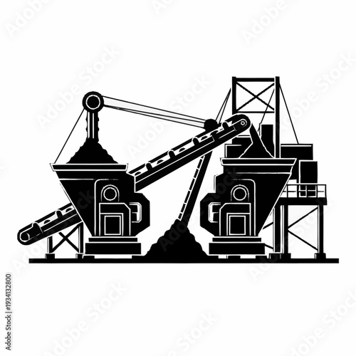 Industrial Conveyor Belt System for Material Handling.