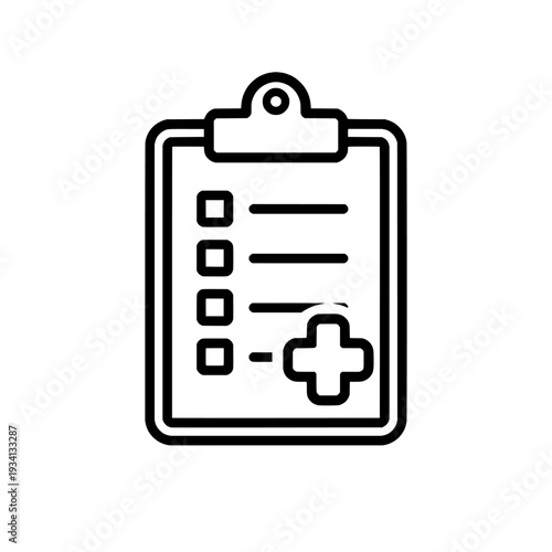 Medical test results icon. Healthcare and medicine sign and symbol. Clinical diagnosis or health checkup. Vector illustration isolated on white background.