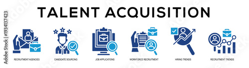 Glyphcolor - Talent Acquisition web banner vector illustration concept