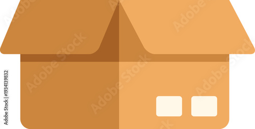 Opened cardboard box representing shipping, delivery, and storage concepts