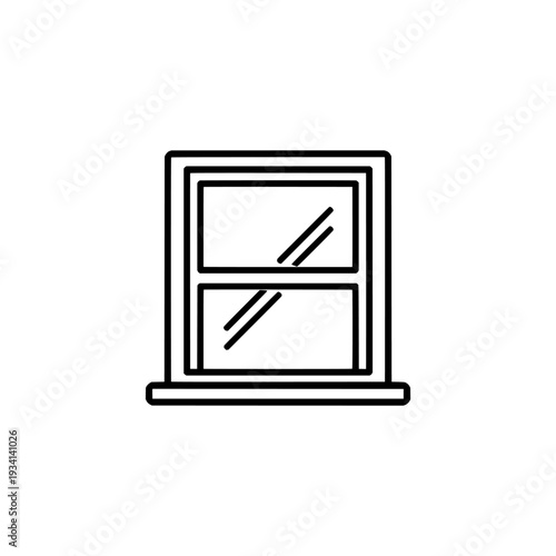 Smart window sensor icon. Home security and automation symbol. Smart home technology device. Vector illustration isolated on white background.