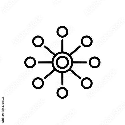 Billede på lærred IoT connected devices icon set