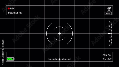 Wallpaper Mural Camcorder interface overlay with alpha channel. 4k animation Torontodigital.ca