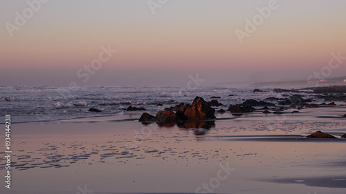 Atlantic Ocean coast in winter in Morocco