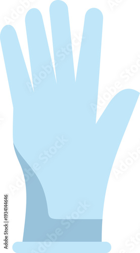 Blue medical glove offering hygiene and safety for healthcare professionals