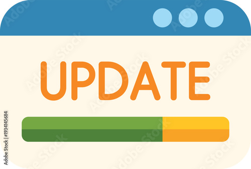 Software update downloading or installing with a progress bar and status message