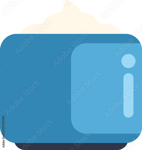 Blue cosmetic jar containing white skincare cream for beauty and hygiene