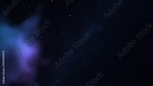 Cosmic Nebula with Purple and Blue Hues.