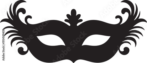Black venetian masquerade mask carnival