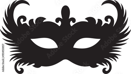 Black venetian masquerade mask carnival