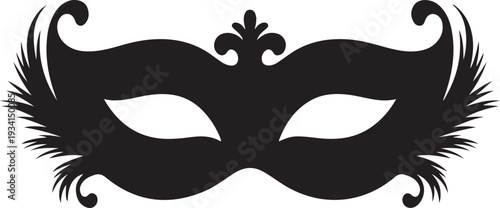 Black venetian masquerade mask carnival
