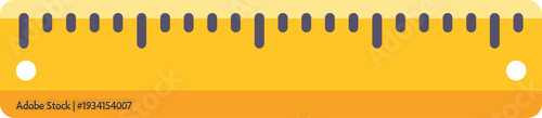 Yellow ruler illustrating measurement and education concepts