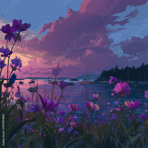 Purple landscape 