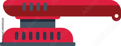 Red orbital electric sander, a woodworking power tool for polishing and finishing surfaces