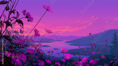 Purple landscape 
