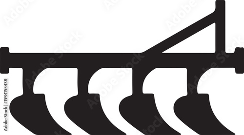 Plough icon in silhouette