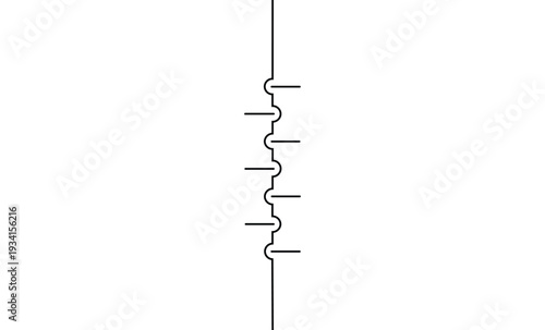 Electrical circuit diagram showing series connection of inductors and capacitors on a vertical line