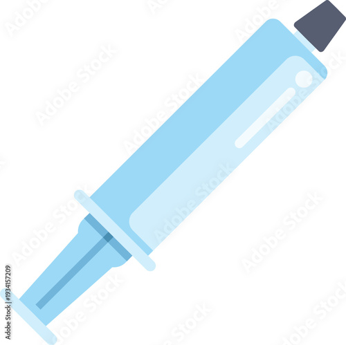Syringe preparing medication for injection and vaccination