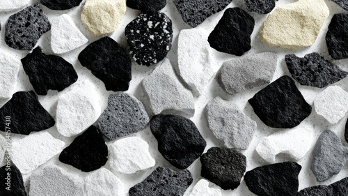 monochrome terrazzo background, single-hue chips in varied values, satin matte surface