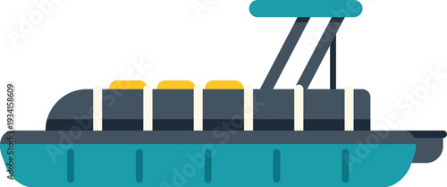 Inflatable boat with passenger seating, ideal for recreational activities and water sports