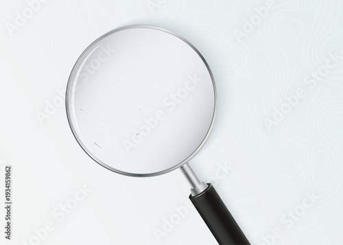 Tuvalu Map Under Magnifying Glass with National Flag Overlay.