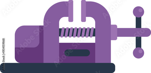 Bench vice tool for clamping objects illustration