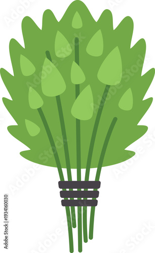 Birch venik broom for traditional russian bathhouse rituals and spa treatments