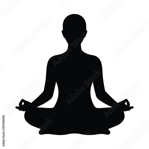 Serene person meditating in peaceful lotus position