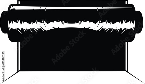 Elegant sarcophagus or tomb, black silhouette vector illustration, ancient funeral monument