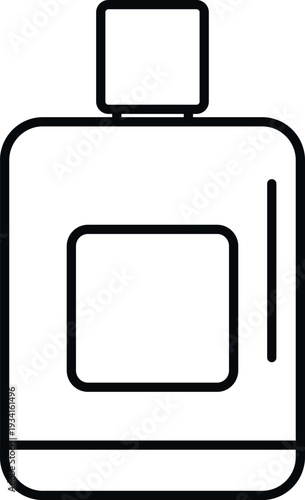 Perfume bottle line art icon representing scent and beauty product