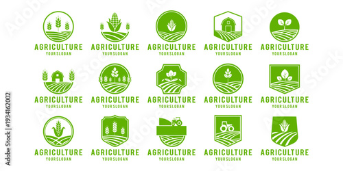 Professional agriculture logo designs for farming, forestry, and rural industry