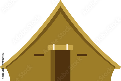 Camping tent providing temporary shelter for outdoor adventures