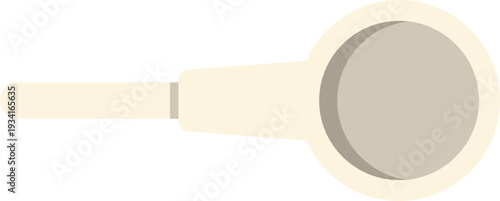Simple flat design illustration of a coffee portafilter used in espresso machines