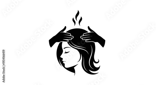 Woman receiving spa treatment with steam on her head.
