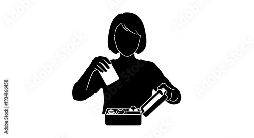 Woman casting her ballot into a ballot box.