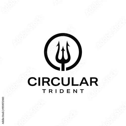 Circular trident logo design inspiration