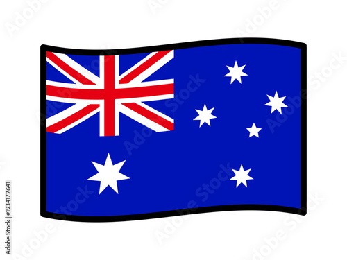 オーストラリアの国旗イラスト素材2